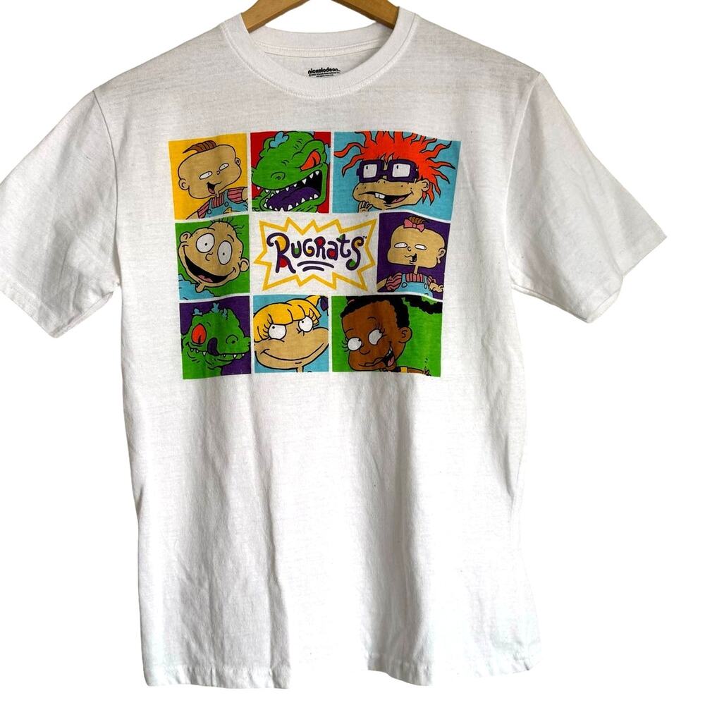 Rugrats Graphic Montage Character Grid Adult Tee M Tommy Reptar Angelica Chuckie